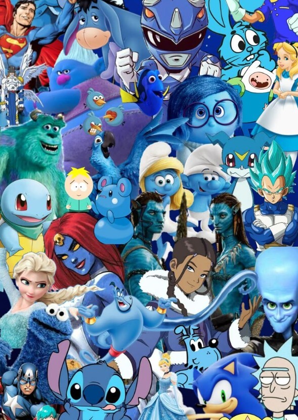 Characters color favourite blue(characters good to evil)