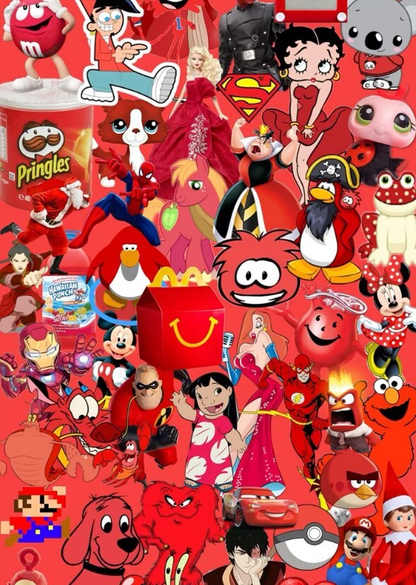 Characters color favourite Red(characters good to evil)