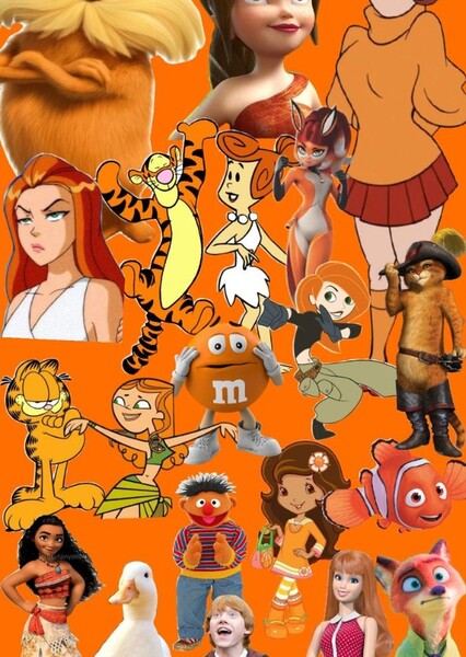 Characters Color Orange(characters good to evil) Fan Casting Poster