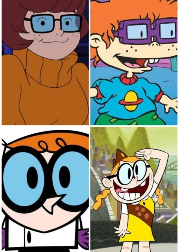 Characters who wear glasses good to evil