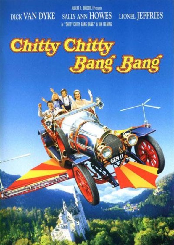 Cartello Metallico Retrò Chitty Chitty Bang Bang (1968) - 20x30 Cm - Decorazione Da Parete Per Bar E Man Cave
