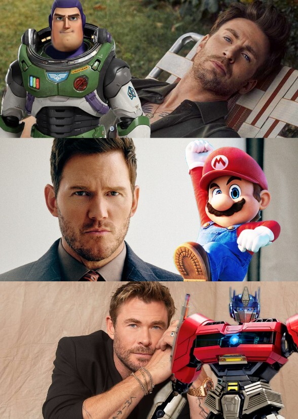 Chris (Buzz Lightyear) vs Chris (Mario) vs Chris (Optimus Prime)