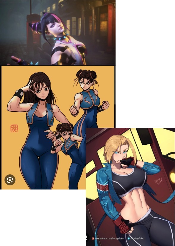 Chun-Li, Cammy & Juri Han as Space Sheriffs'