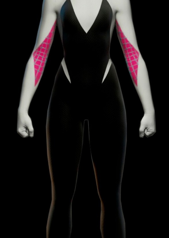 Emma Stone as ghost spider Kade animation style