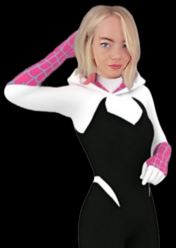 Emma Stone as ghost spider kade animation style