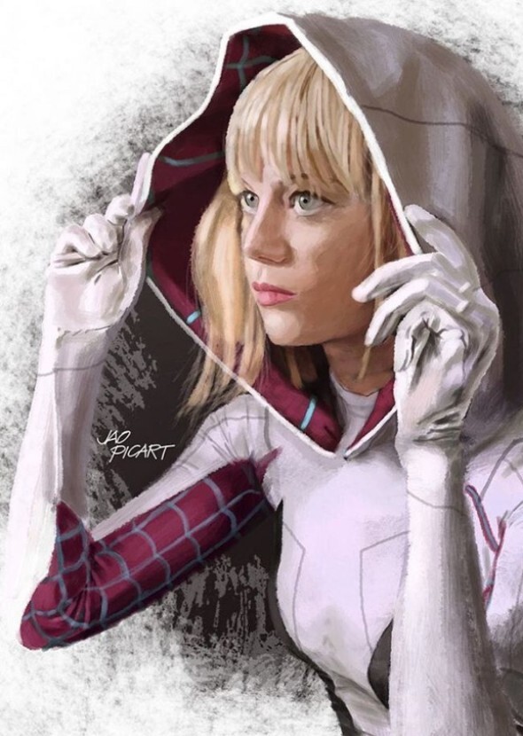 Emma Stone as ghost spider kade