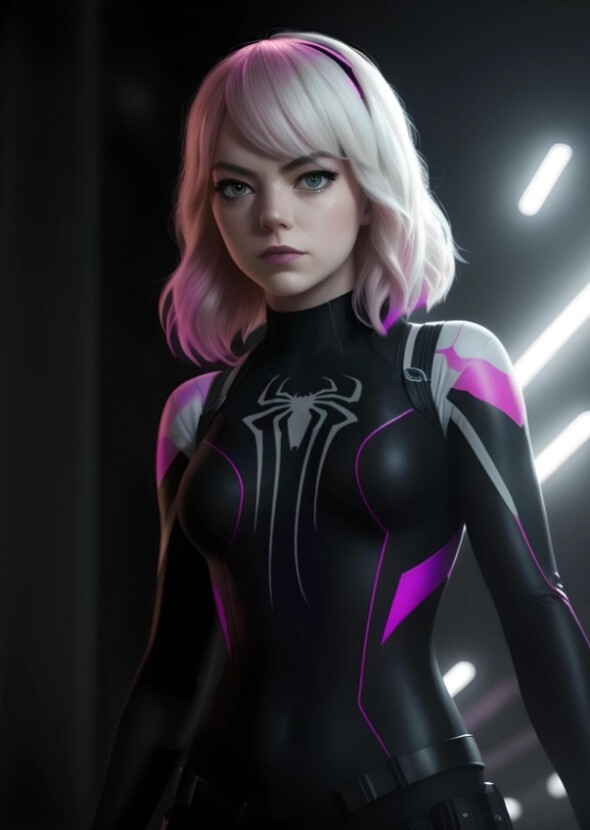 Emma Stone as ghost spider Kat
