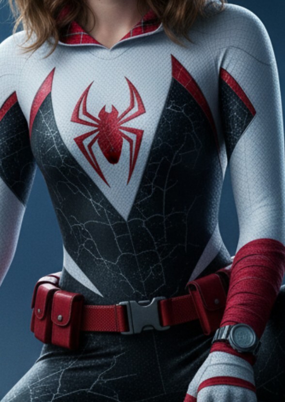 Emma Stone as Scarlett spider Gwen.