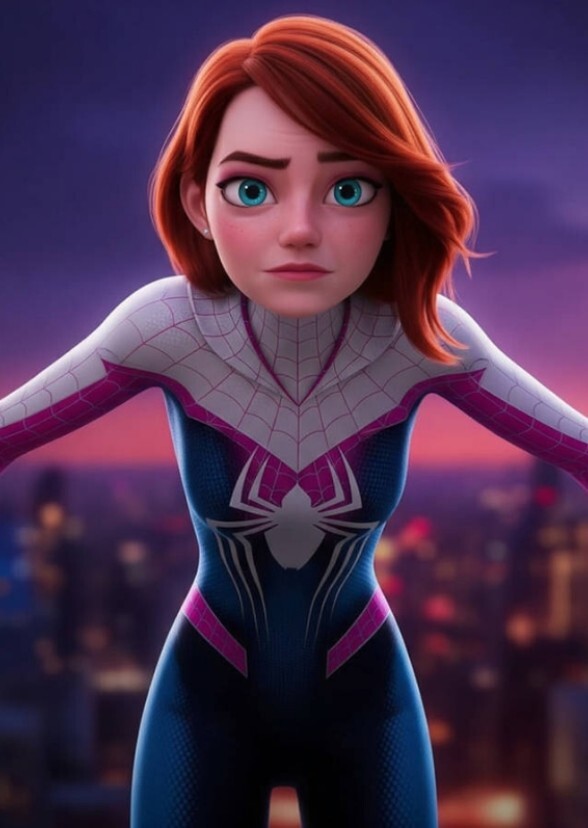 Emma Stone as spectacular as spider Gwen
