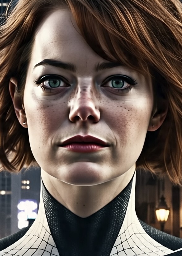 Emma Stone as spectalar spider Gwen