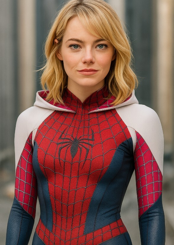 Emma Stone as spectalar spider man Gwen