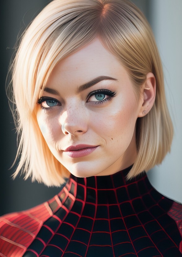 Emma Stone as spider girl Gwen