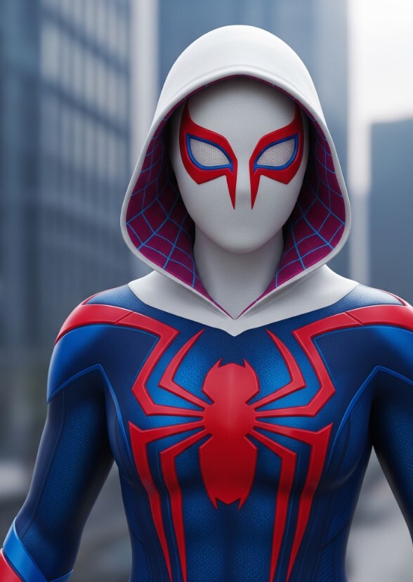 Emma Stone as spider Gwen 2099.