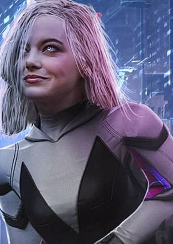 Emma Stone as spider Gwen 2099.
