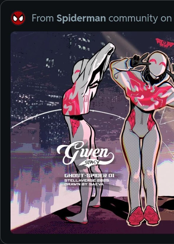 Emma Stone as spider Gwen 2099.