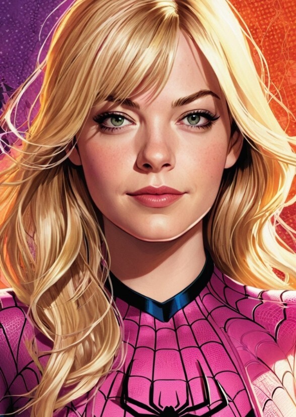 Emma Stone as spider Gwen Jessica drew