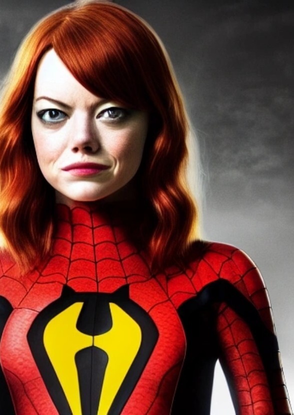 Emma Stone as spider woman Jessica Drew