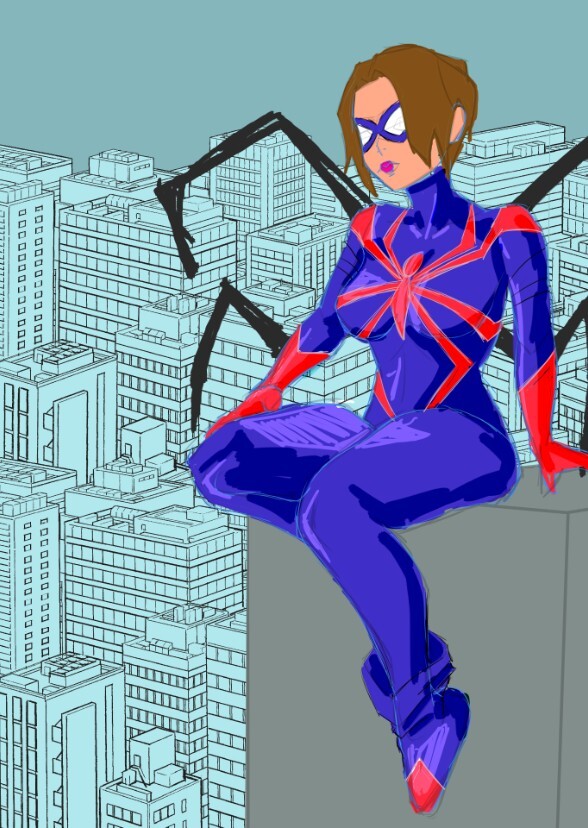 Emma Stone as spider woman Mattie Franklin