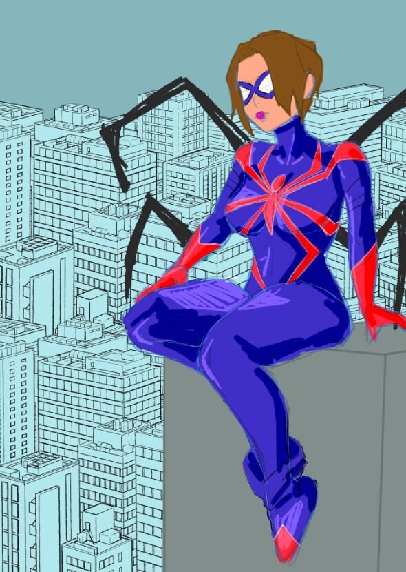 Emma Stone as spider woman Mattie Franklin