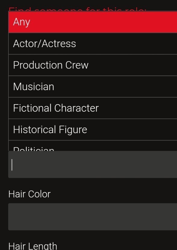 Face Claims Sorted by Category