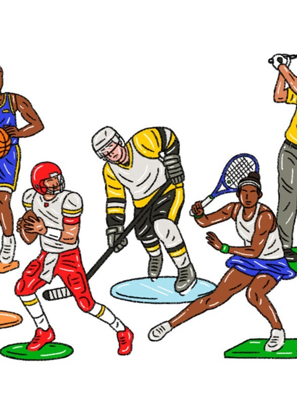 Fictional Characters Sorted by Sports