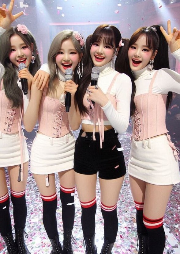 Four K-pop Idols Hunters Colors