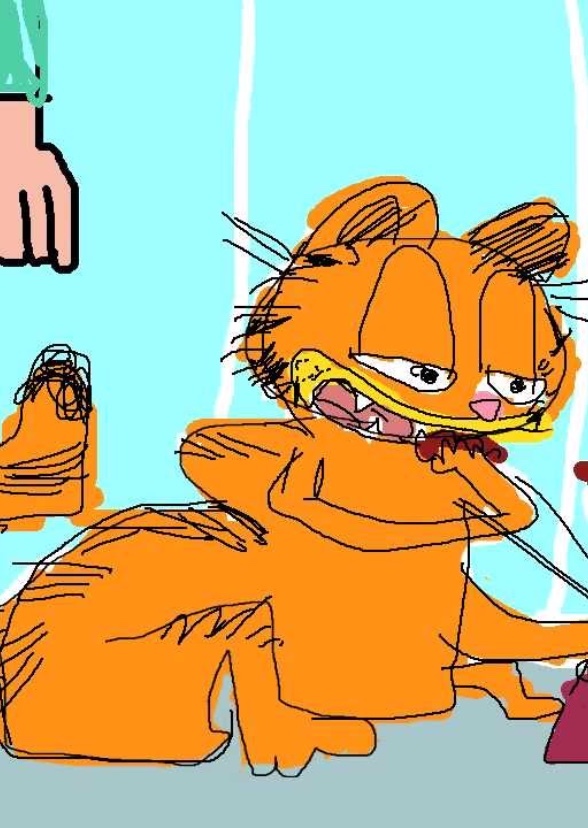 Garfielf But It's A Live Action Movie