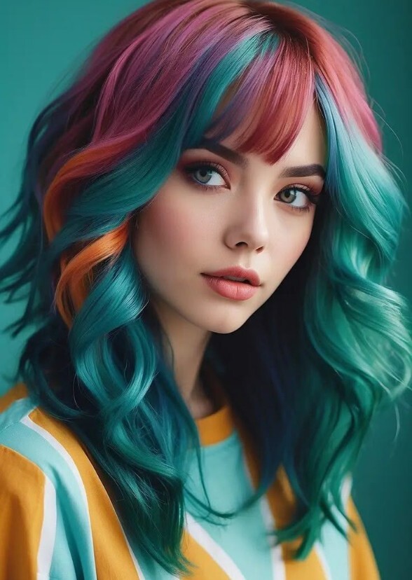 Hair Multicolor(Characters From Decades)