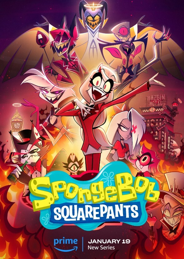 Hazbin Hotel but with SpongeBob characters