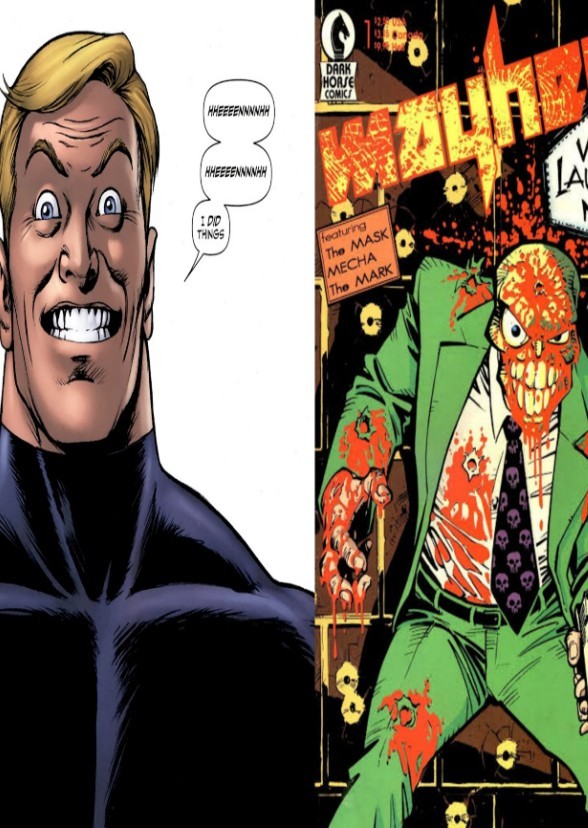 black noir/Homelander's clone vs big head/the mask