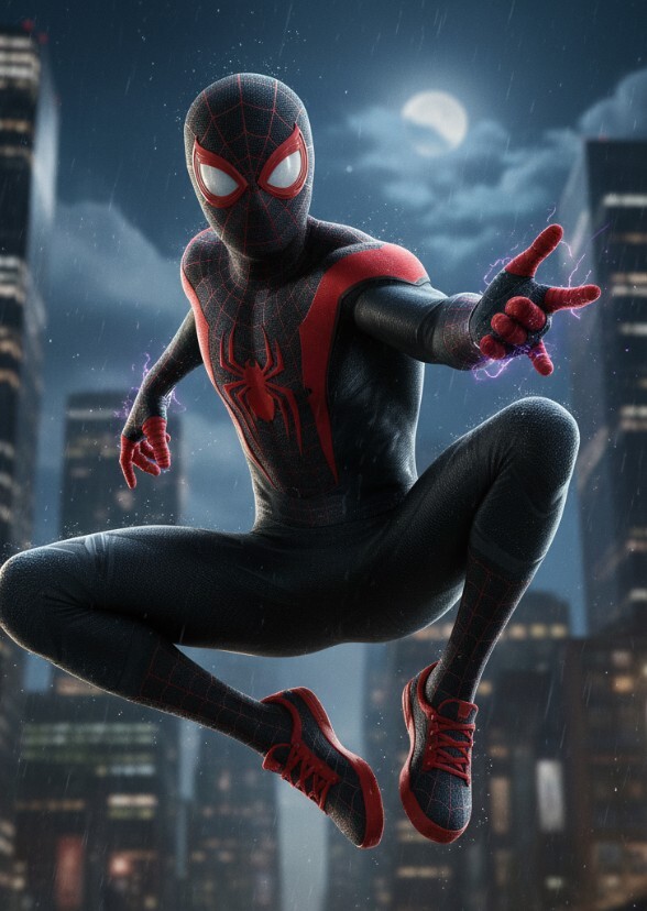 Jaden Smith A's spider man Miles Morales.