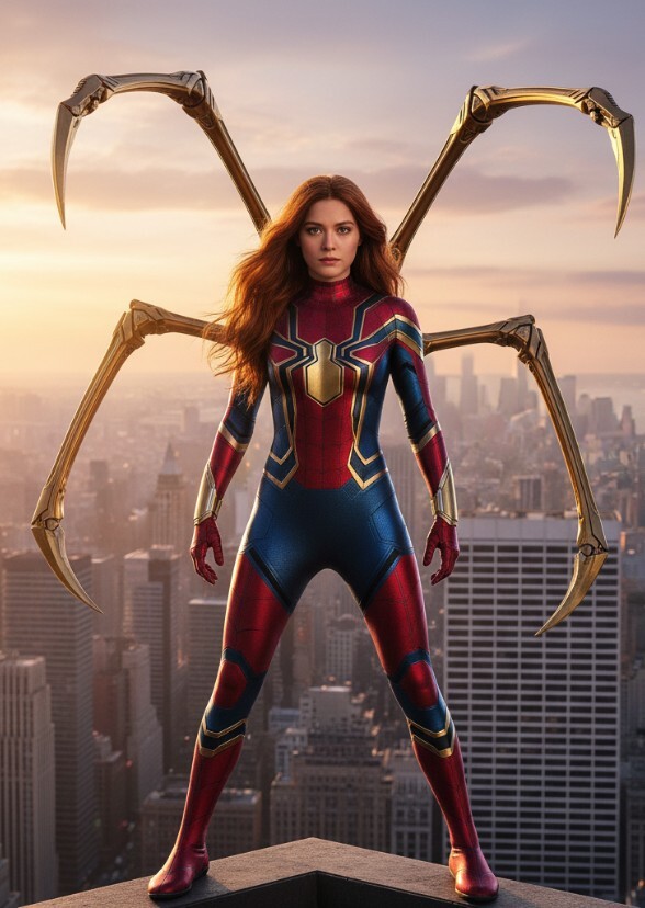 Jenna Ortega A's iron spider mj