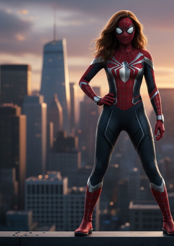 Jenna Ortega A's spider woman MJ