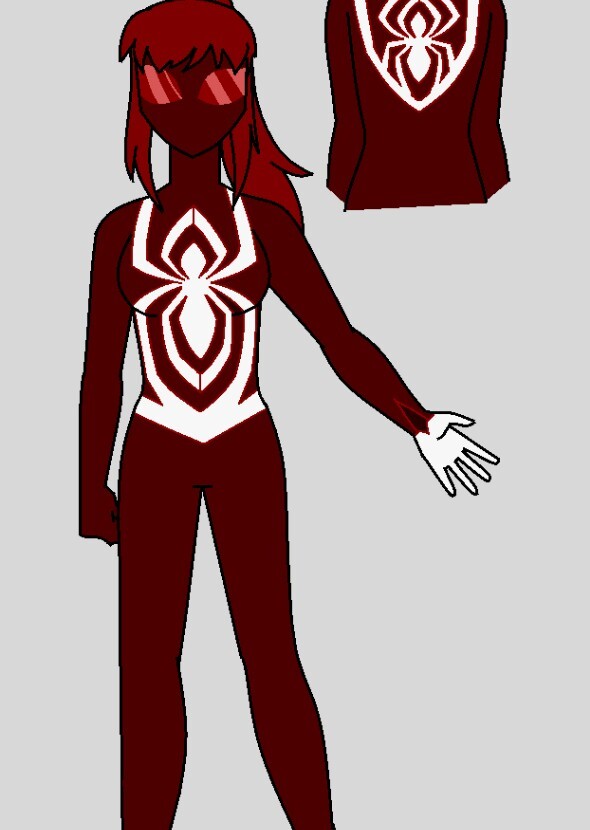 Katie Elizabeth shorter as scarlet spider MJ