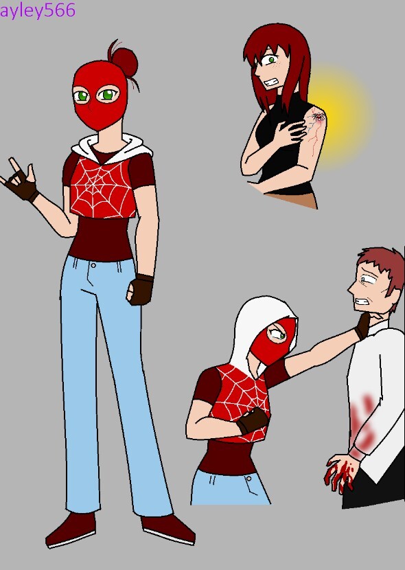 Katie Elizabeth shorter as spider mj