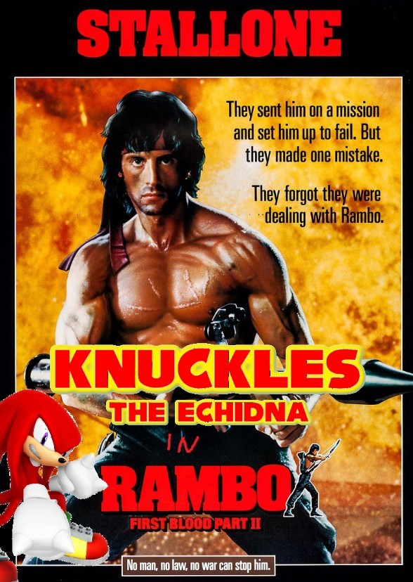 Knuckles in Rambo: First Blood Part II