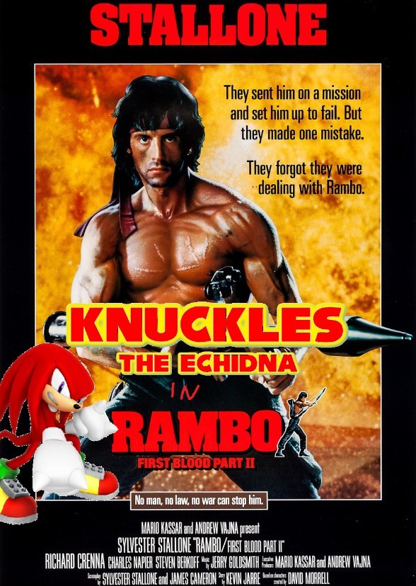 Knuckles in Rambo: First Blood Part II