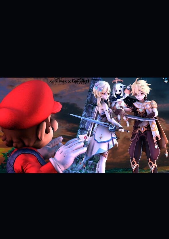 Mario and Luigi in Genshin Impact 
