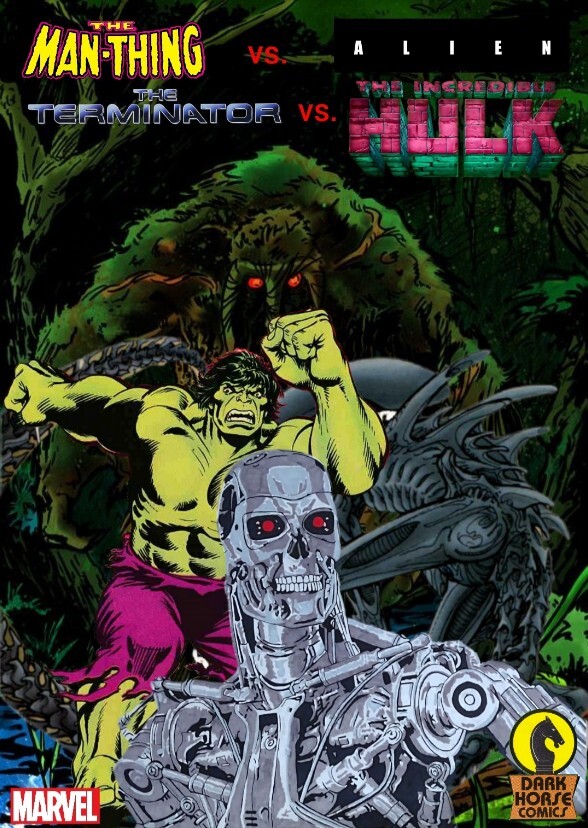 Marvel: The Man-Thing vs Alien vs The Terminator vs The Incredible Hulk