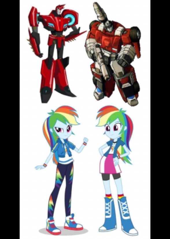 Rainbow Dash and Sideswipe