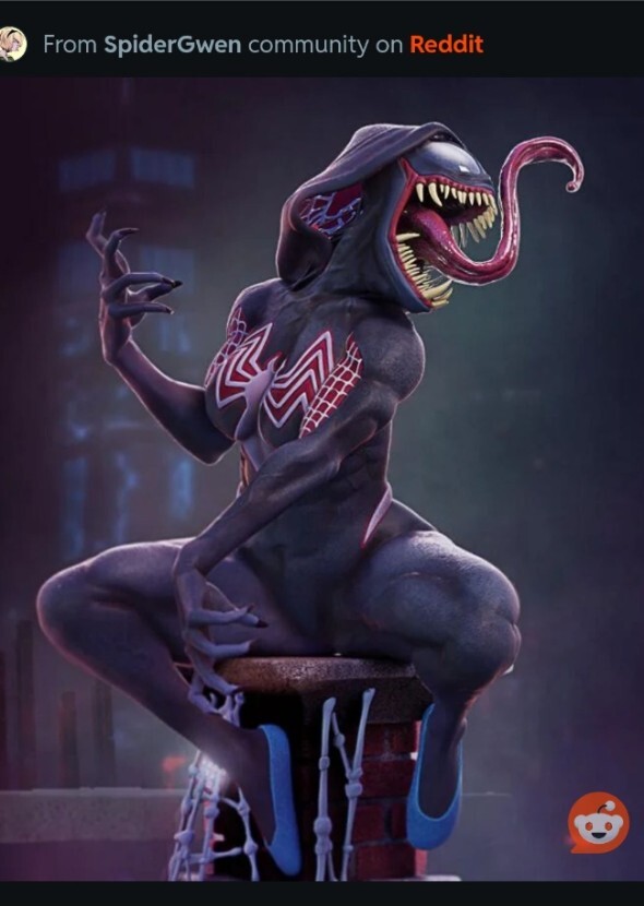 Sabrina c A's Gwenom animation style from Earth 65c