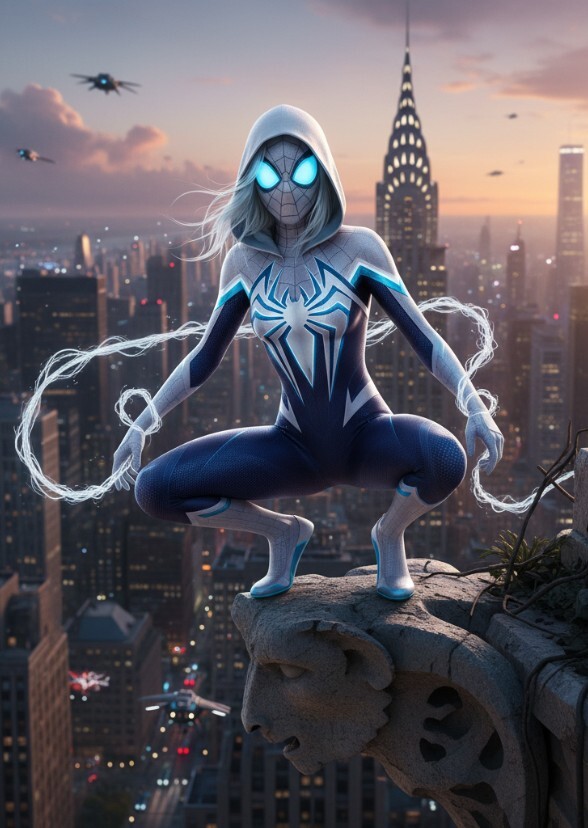 Sadie sink as ghost spider Kade