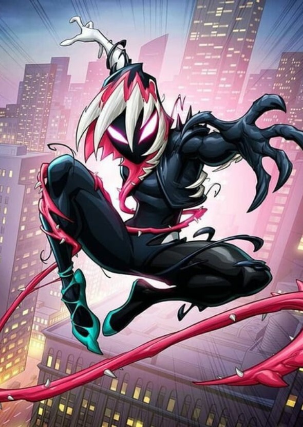 Sadie sink as gwenom animation style from Earth 65c