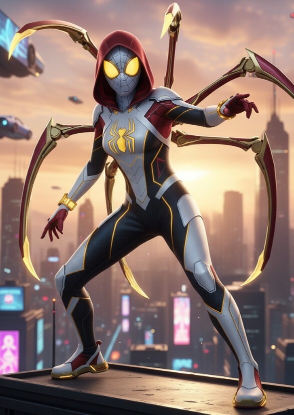 Sadie sink as iron spider Gwen.