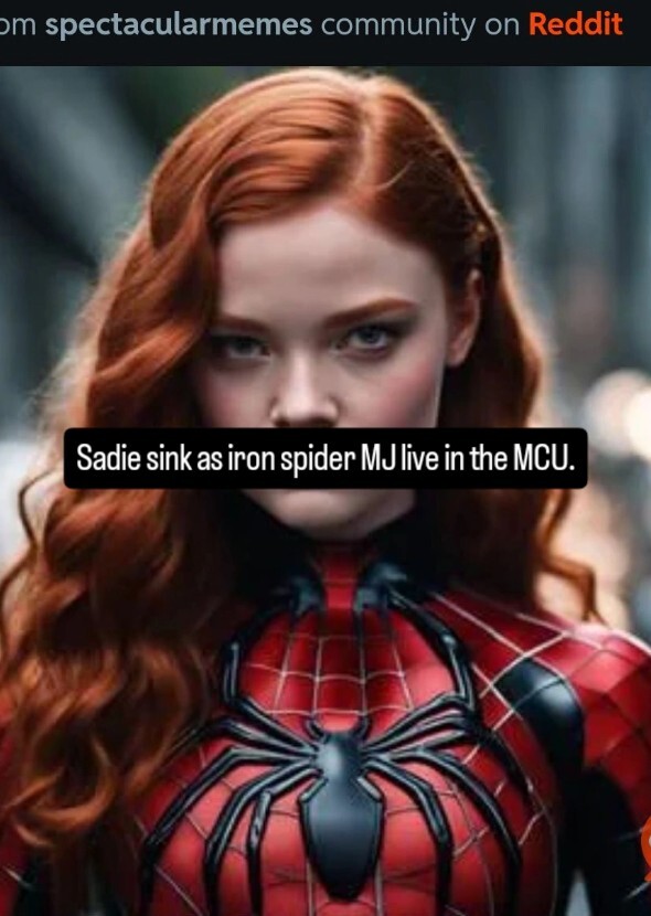 Sadie sink as iron spider MJ live in the MCU.
