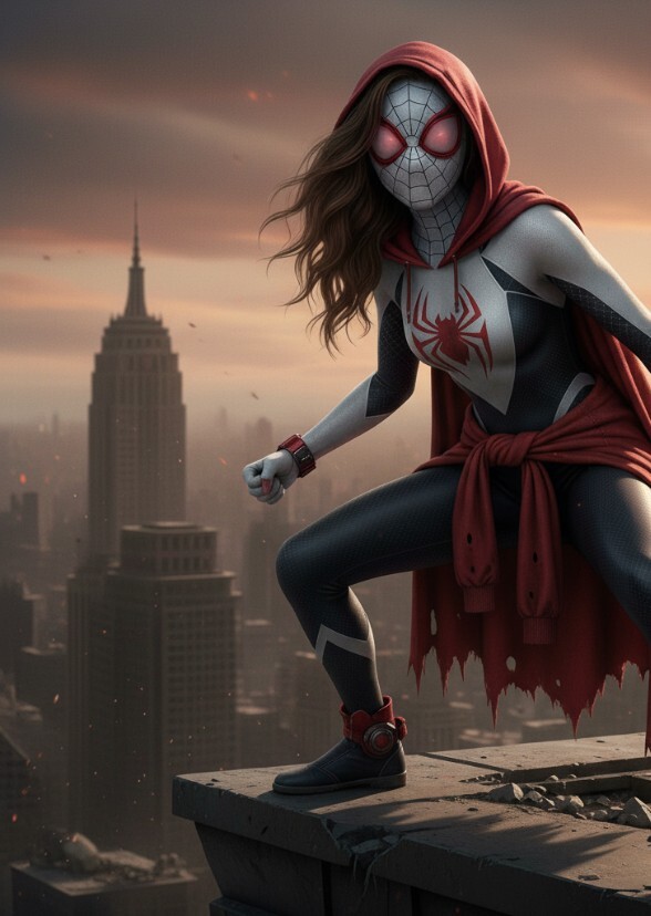 Sadie sink as Kaine Parker spider Gwen