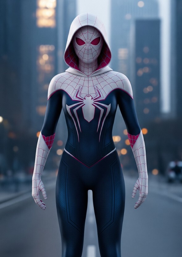 Sadie sink as scarlet spider Gwen.
