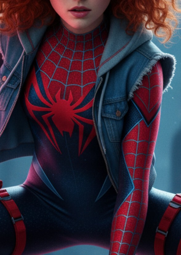 Sadie sink as Scarlett spider Gwen.