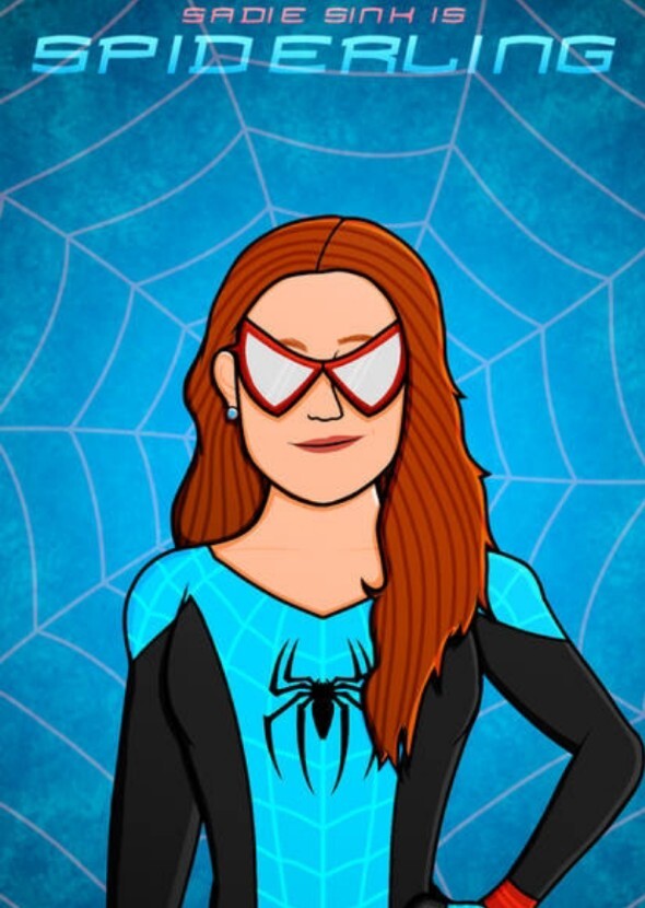 Sadie sink as spidering Annie May parker beyond the spider verse.