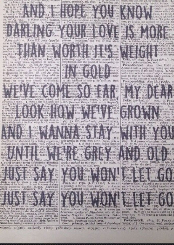 Say You Won't Let Go